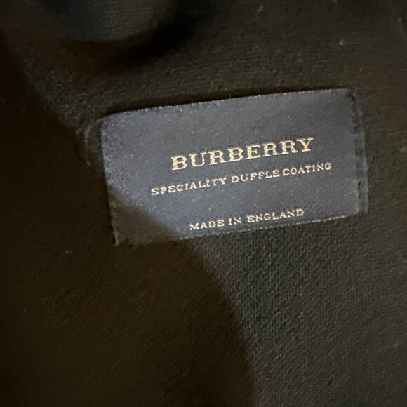 BURBERRY LONDON Duffle Coat Toggle Wool Hooded Black UK 16 US 12 L - Picture 11 of 11